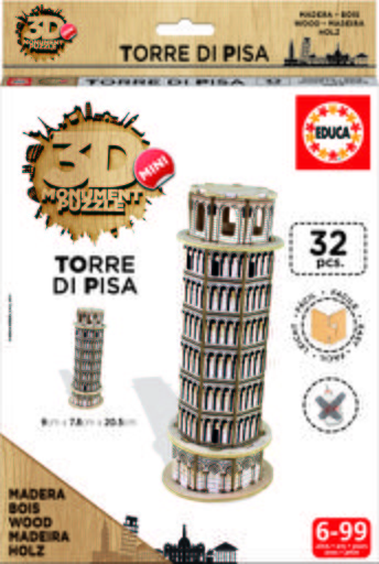 Wooden 3D Puzzle Tower Of Pisa