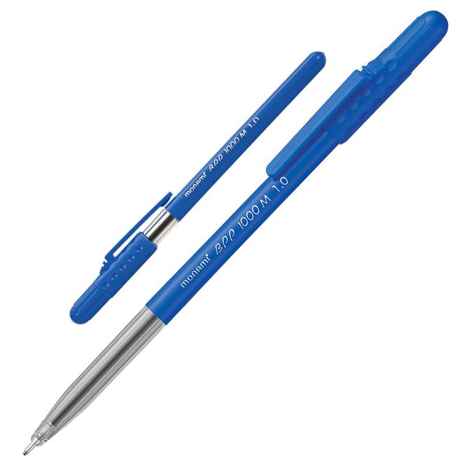 Monami Ball Point Pen 1.00Mm Blue - 1 Box X50Pcs