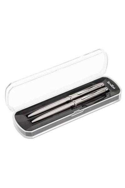 Ball Pen And Cluch Pencil Silver Set