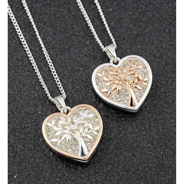 Tree Of Life Two Tone Sparkle Necklace
