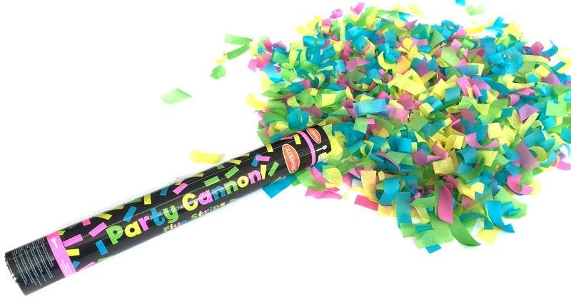 Party Cannon Fluo Coloured Strips 37Cm