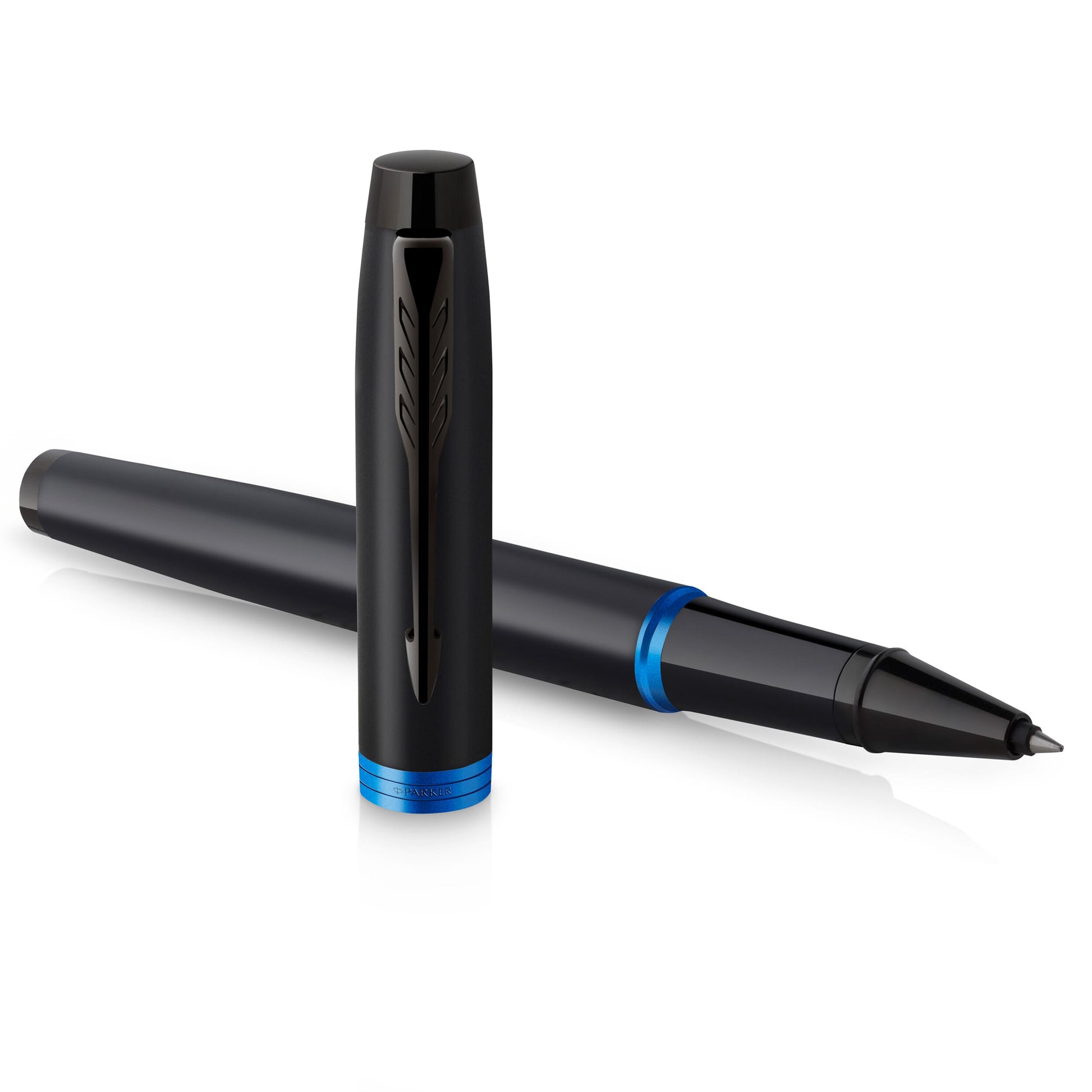 Parker - Black Marine Blue Vibrant Rings Rollerball Pen