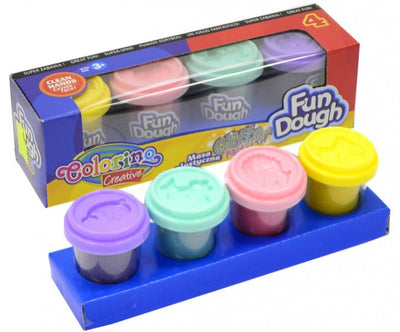 Fun Dough Glitter Pastel Colours Set X 4