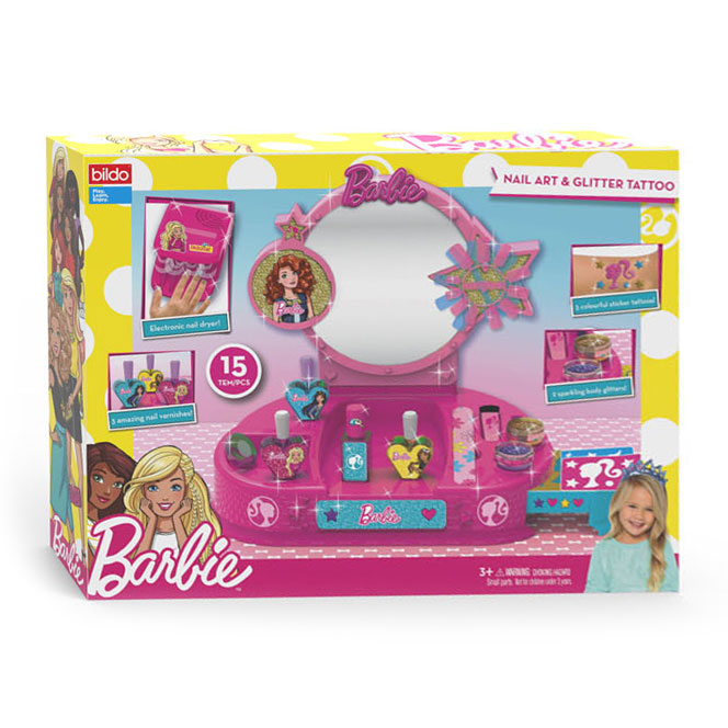 Barbie - Nail Art & Glitter Tattoo 15 Accessories