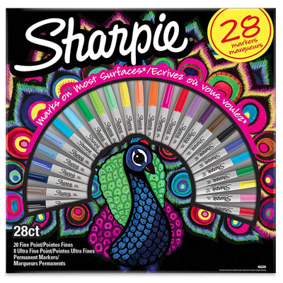 Sharpie Permanent Marker Set X 28 Colors Peacock