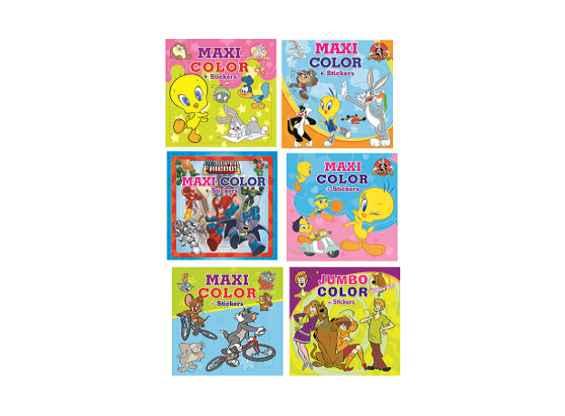 Maxi Colour And Sticker Book