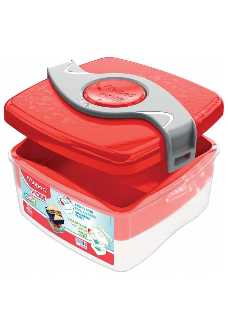 Lunch Box With 2 Compartments Red