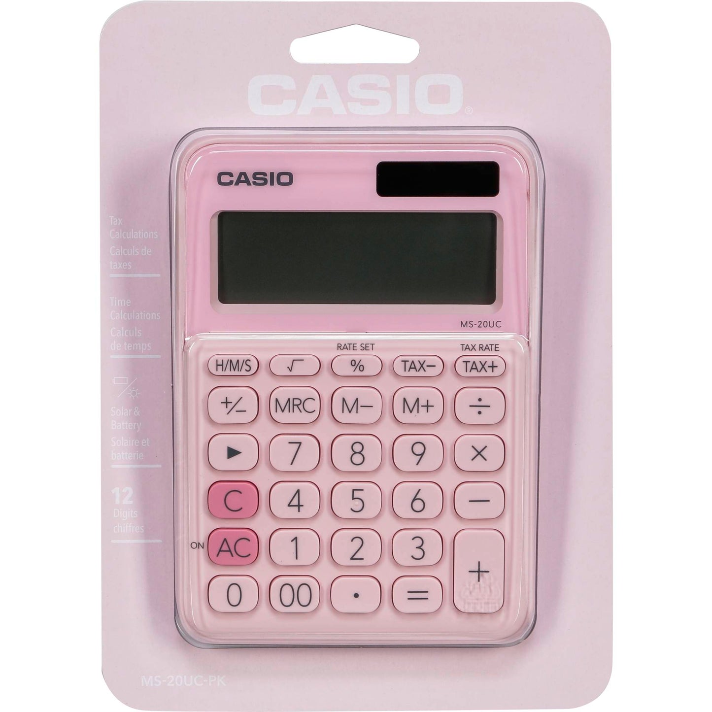 Casio 12 Digits - Light Pink Colour