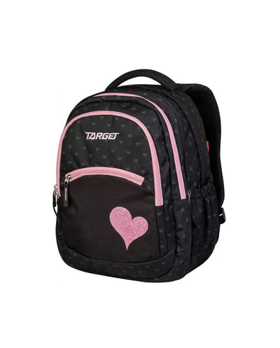 Backpack 2In1 Glitter Crush Black 3 Zip Fit A4