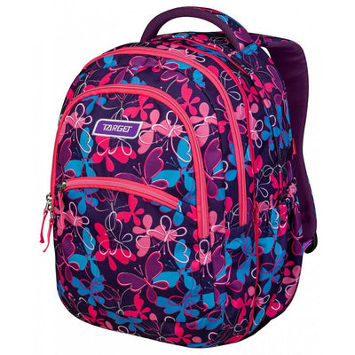 Backpack 2 In 1 , Large 3 Zip Butterflies
