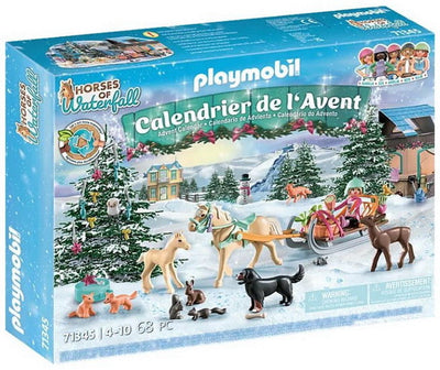 Playmobil Advent Calendar Christmas Sleigh Ride Horses Of Waterfall - 71345