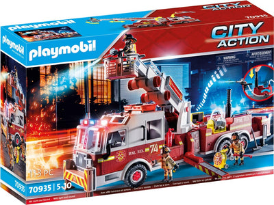 Playmobil City Action Fire Engine With Tower Ladder 70935