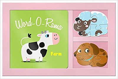 Word-O-Rama Book & Wooden Puzzles Farm