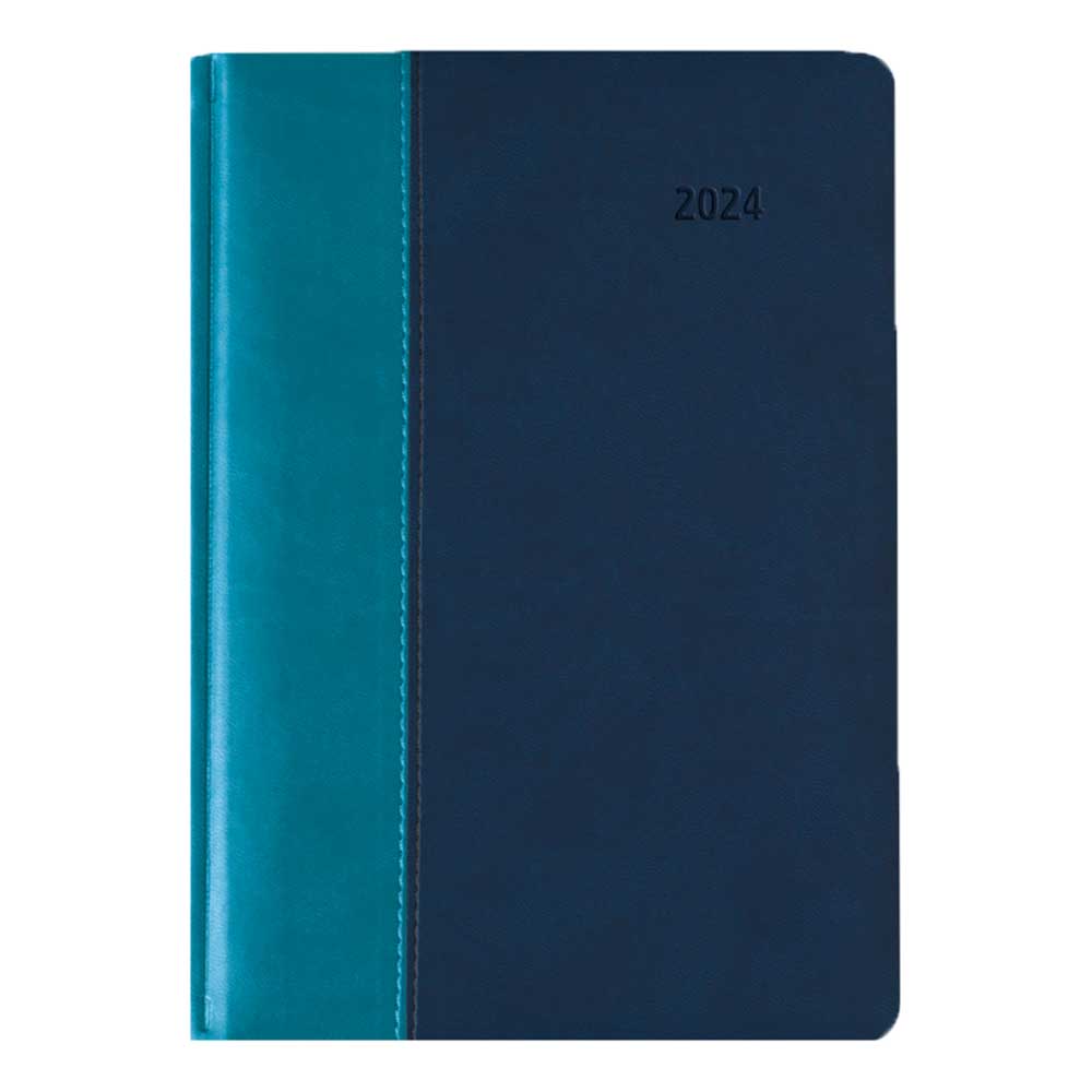 Diary 2024 Turquoise \ Dark Blue One Day A Page 