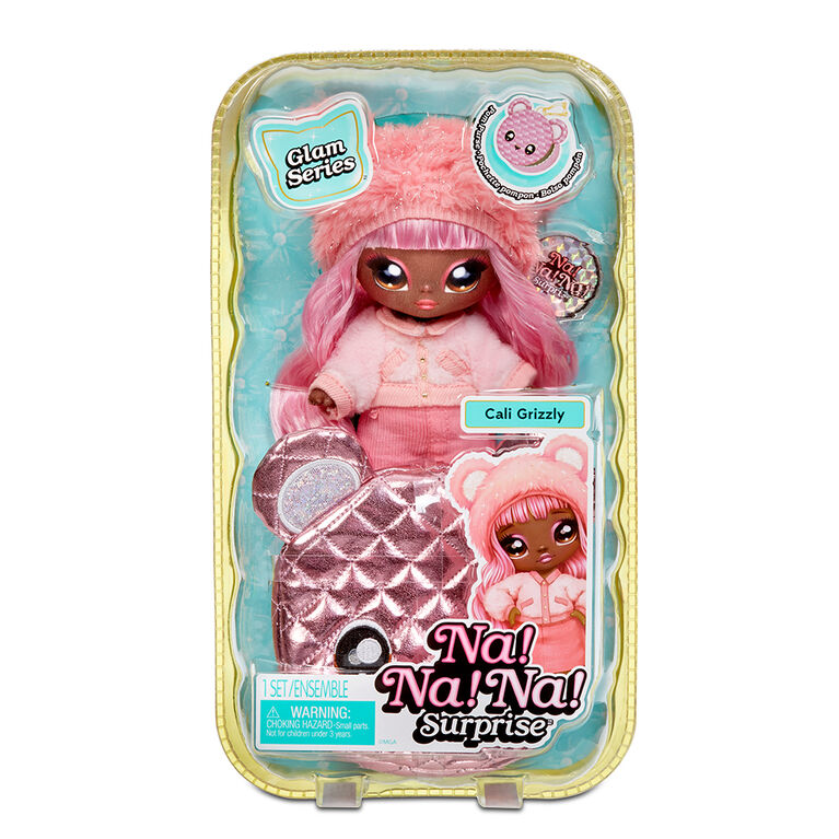 Na!Na!Na! Surprise 2In1 Pom Purse Doll Glam Cali Grizzly