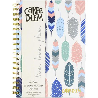 Pukka - Feathers Spiral Hardcover Notebooks
