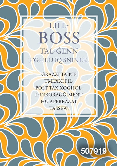 Lill-Boss Tal-Ġenn F'Għeluq Sninek