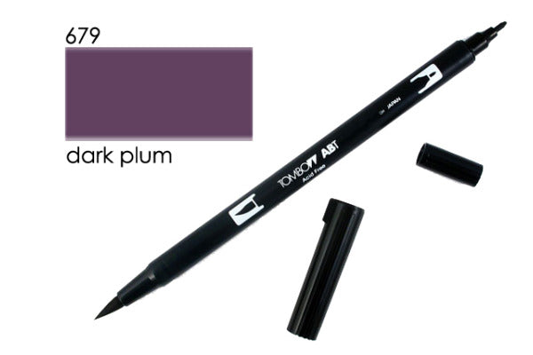 Tombow Dual Brush Pen Dark Plum 679