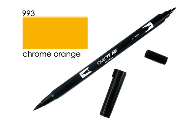 Tombow Dual Brush Pen Chrome Orange 993