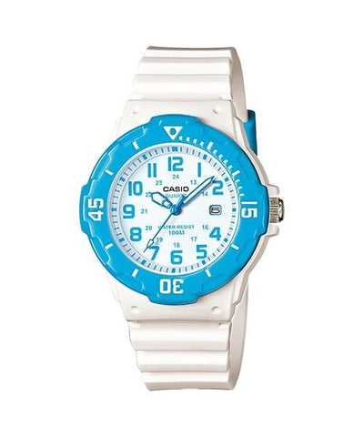 Casio Watch For Women - Resin Band White & Blue