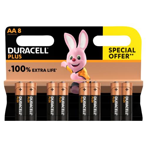 Duracell - Battries Plus Aa X8