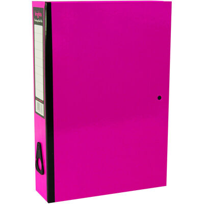 Hard Box File - Highlighter Pink