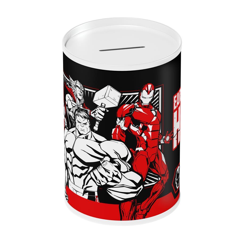 Piggy Bank Tin Coin Box - Heroes