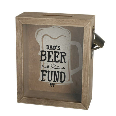 Wooden Money Box - Dad`S Beer Fund !!!