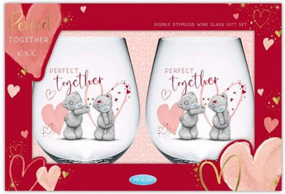 Me To You - Perfect Love Together Wine Glasses