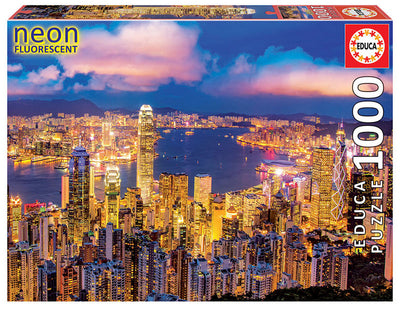 Puzzle Honk Kong Skyline Neon X 1000 Pcs