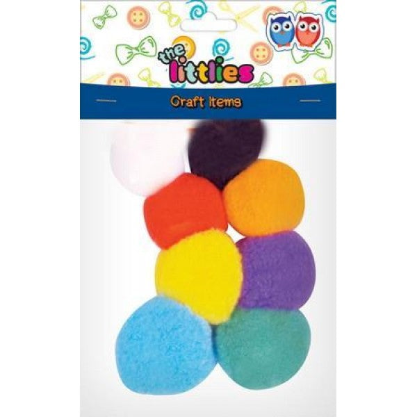 Pom Poms Coloured 15Mm-60Pcs