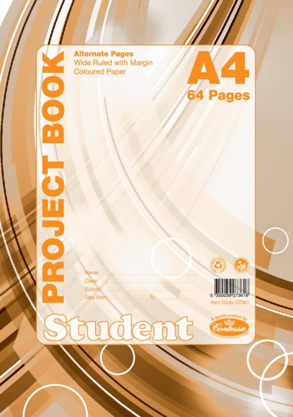Project Book A4 64 Pgs 1 Coloured And 1 Lined