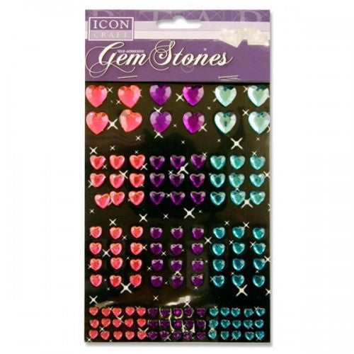 Self Adhesive Gem Stones - Hearts