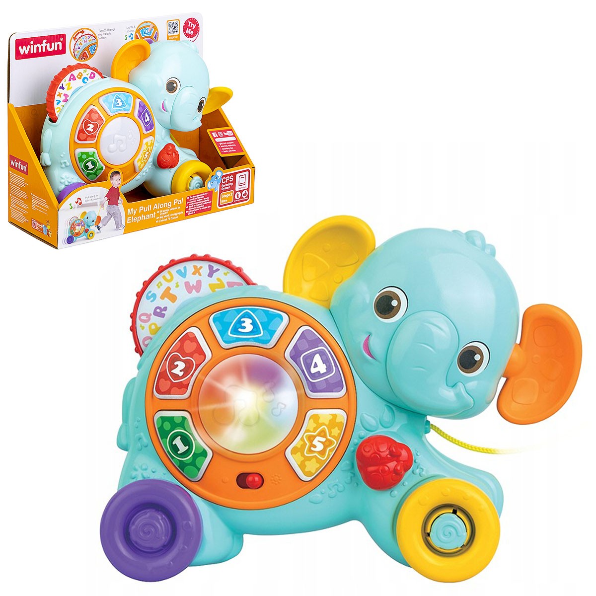 My Pull Along Light And Sound Elephant – Eduline Malta