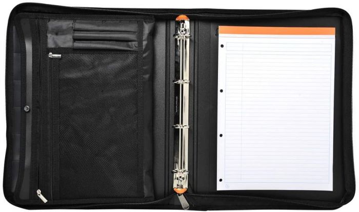 Briefcase With Handle And 4 Ring Binder Black