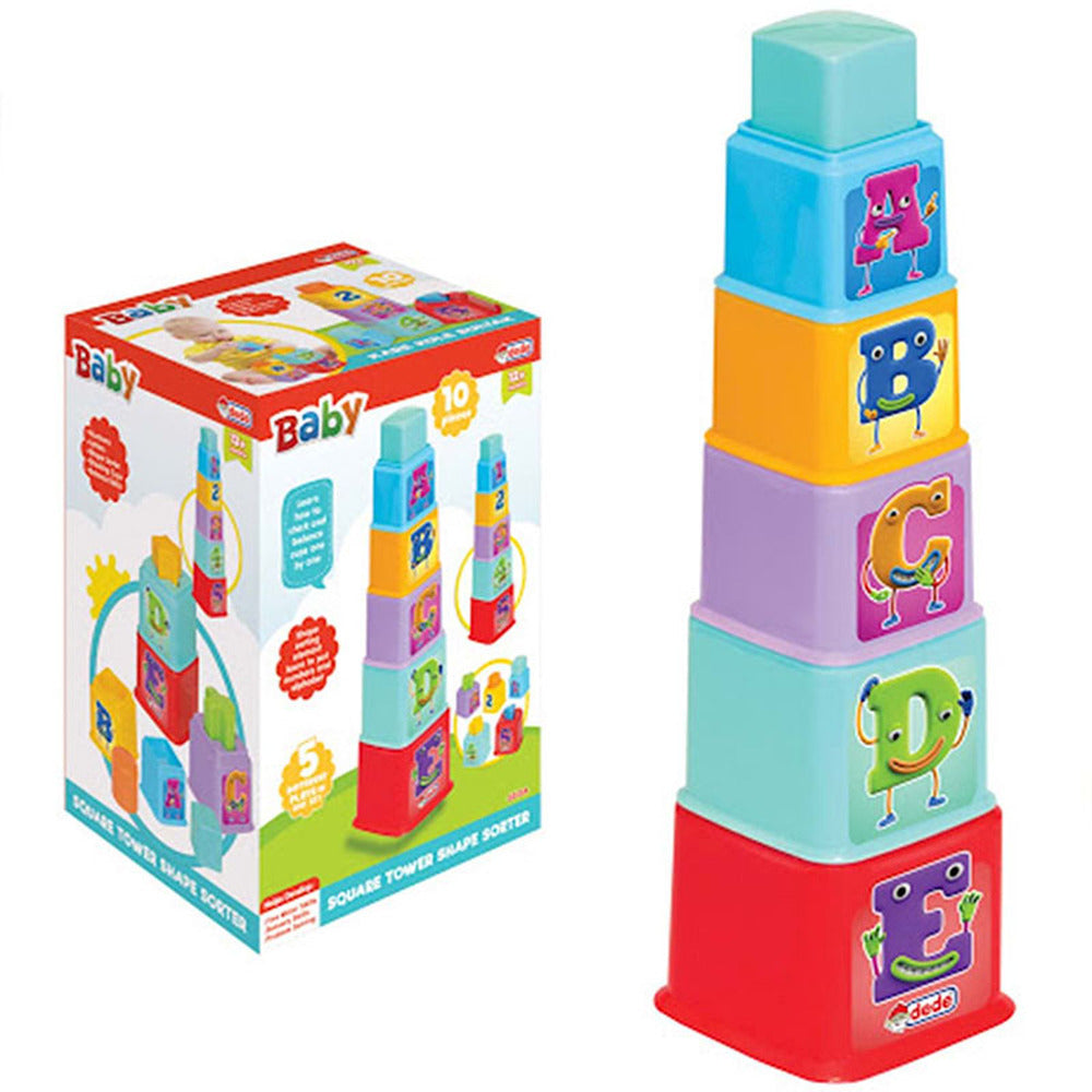 Square Tower Shape Sorter X10Pcs