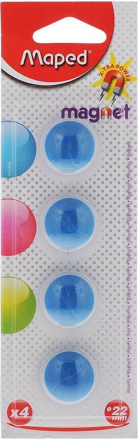 Magnets Round Assorted Colours 22Mm