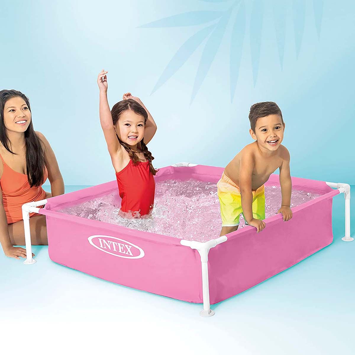 Pink Mini Frame Pool 122 X 122 X 30 Cm