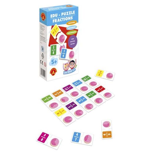 Edu-Puzzle Fractions - Set Of 24 Two-Piece