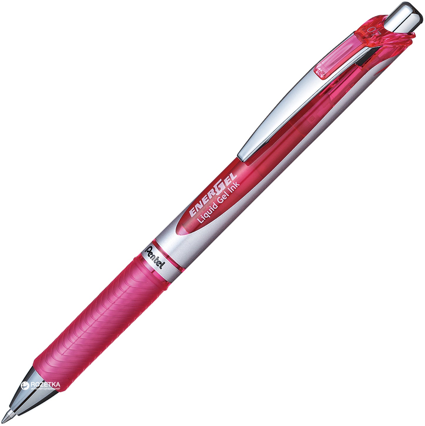 Pentel Energel 0.7Mm Retractable Liquid Gel Roller Pen - Pink Ink