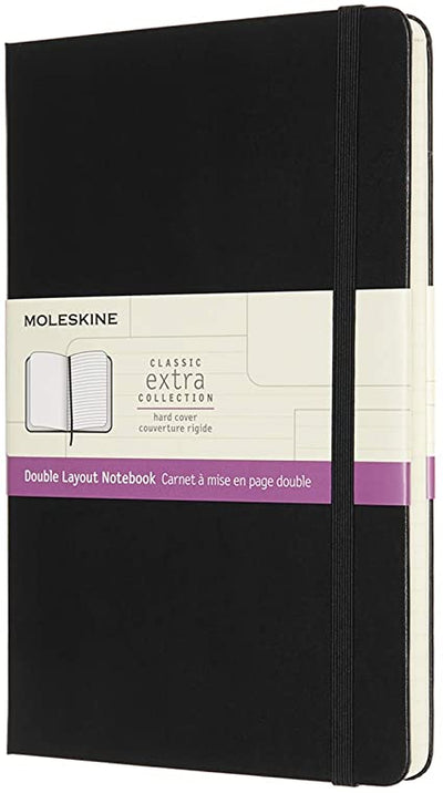 Notebook Ruled-Plain Black Hard A5 