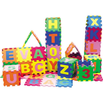 Colored Alphabet And Number Play Mat