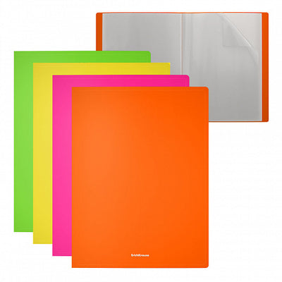 Display Book A4 60 Pockets 120 Views Neon Colours