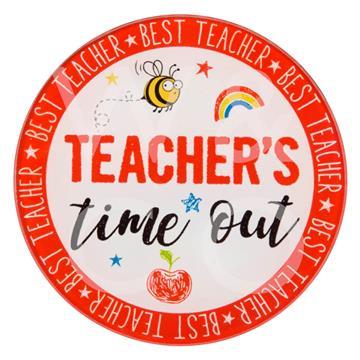 Set Of 4 Teachers Timeout Glass Coaster