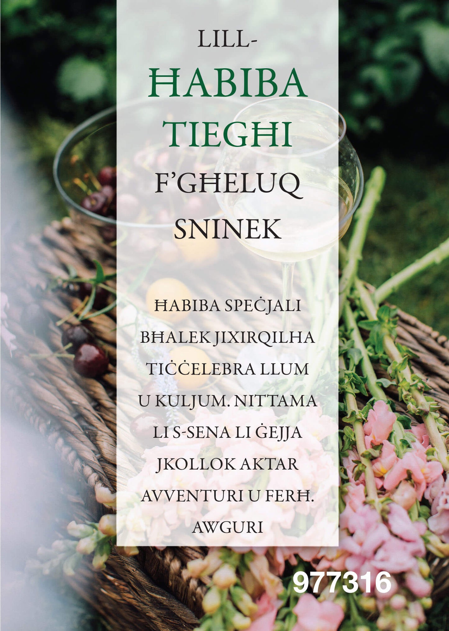 Lill-Ħabiba Tiegħi F'Għeluq Sninek