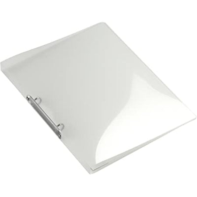Soft File A4 2 Ring Transperent White With Front Cover
