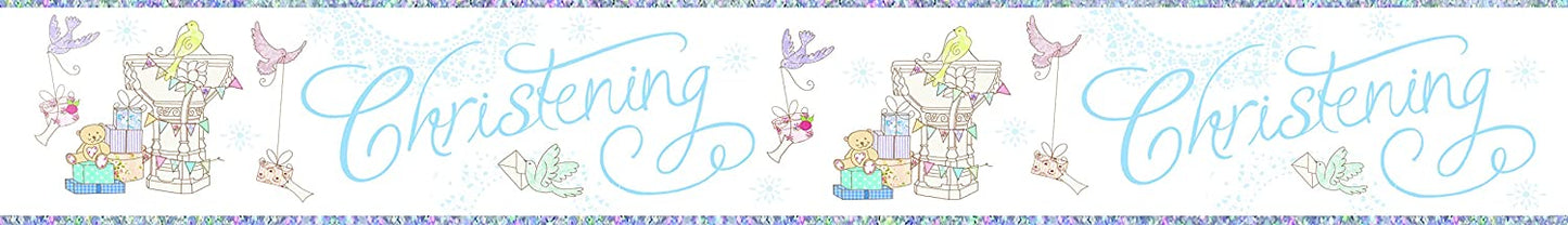 Christening Boy Banner