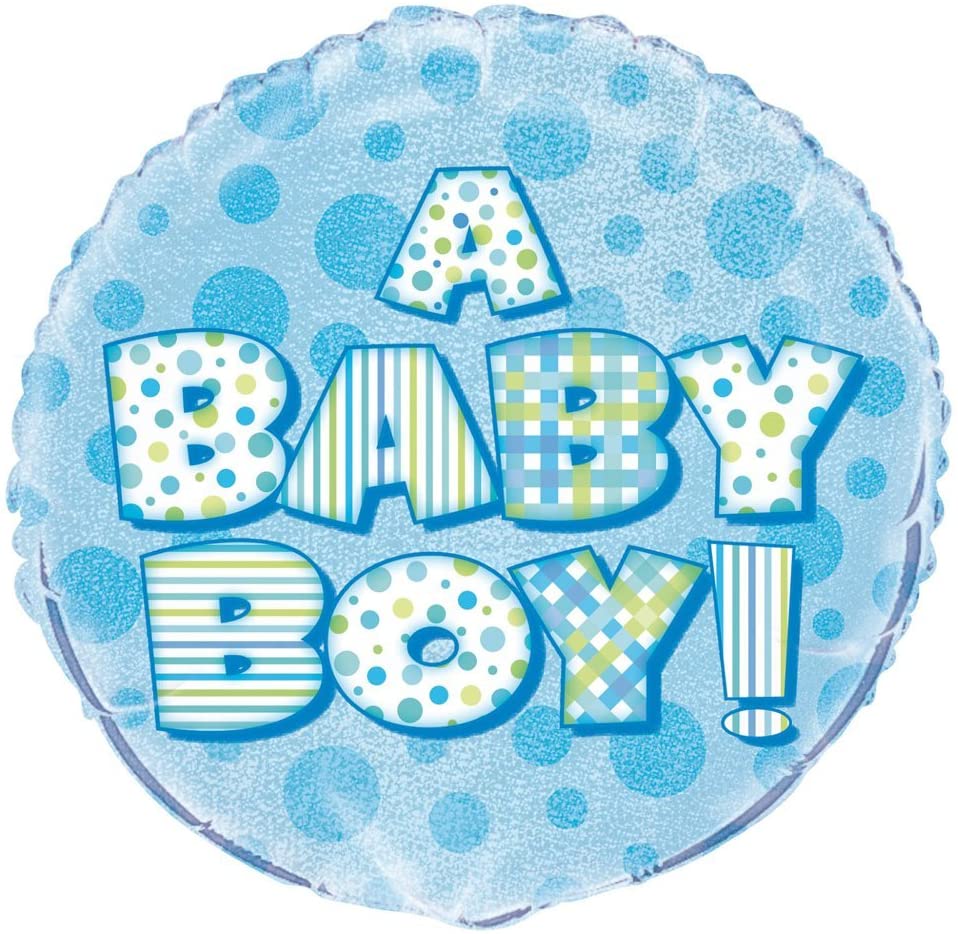 Baby Boy Helium Foil Balloon - 45Cm