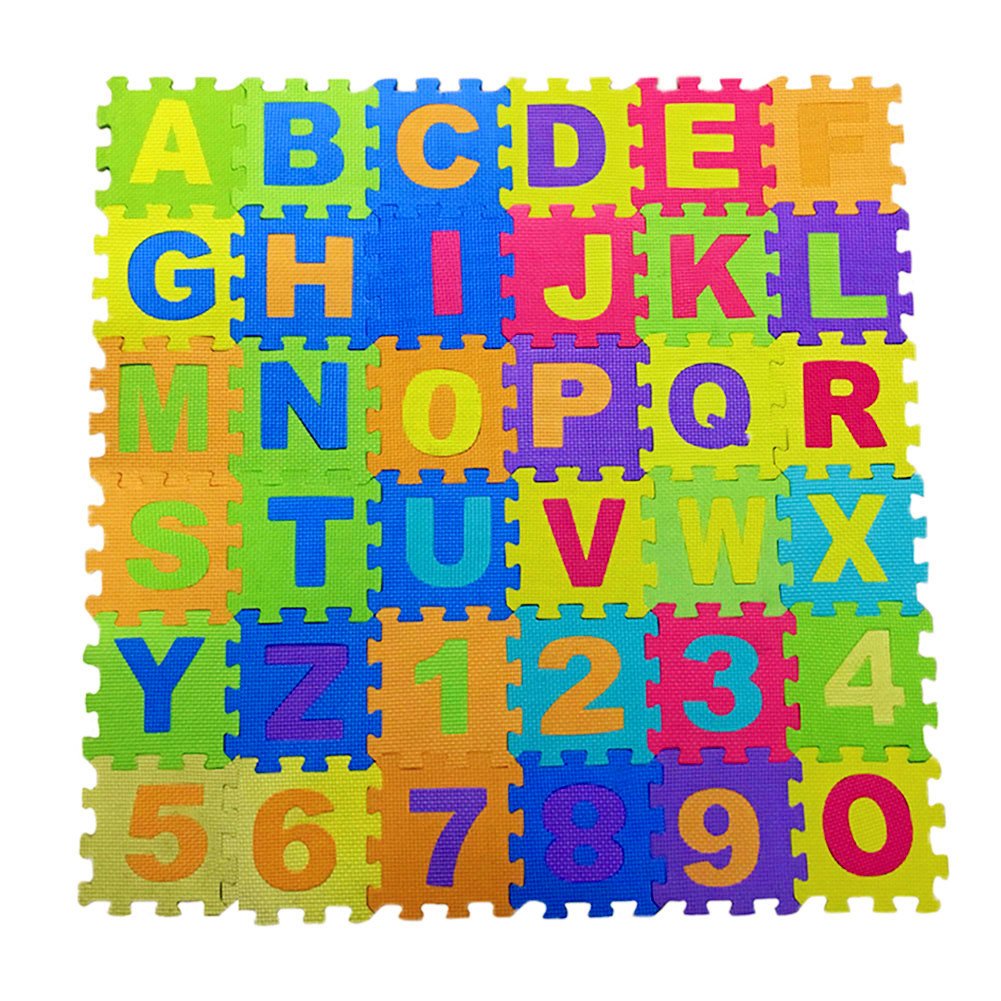 Colored Alphabet And Number Play Mat