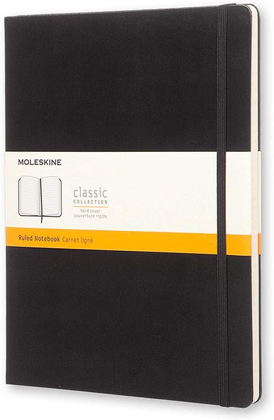 Notebook Ruled Black Hard 19X25Mm